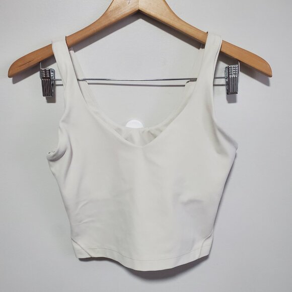 LULULEMON Align Tank Top Nulu Cropped Gym Yoga Bone Ivory Women's 6, AB Cups - Picture 3 of 13